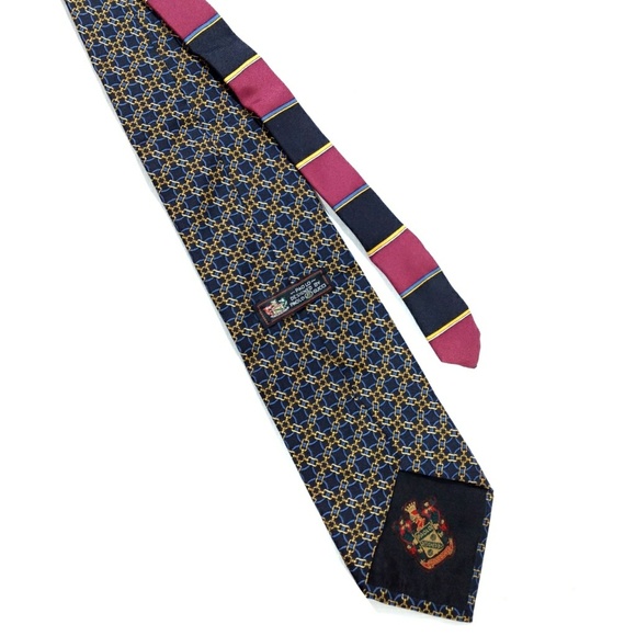 Vintage Gucci Chain Pattern Italian Silk Tie - Picture 6 of 7